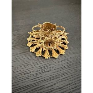 Antique Gold Plated Celeste Candle Holder
